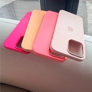 iPhone 14 Pro Max Case for Set - Pink, Orange, light pink & coral
